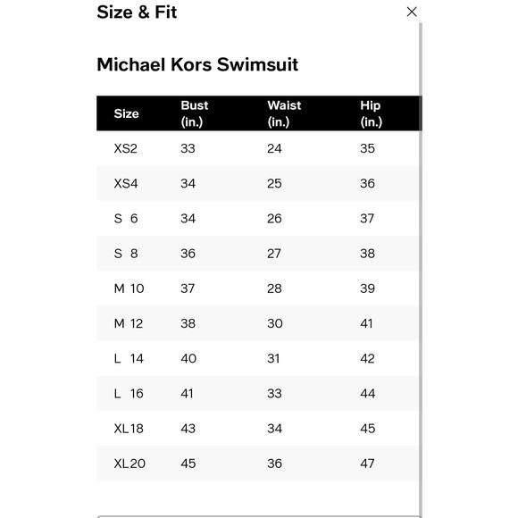 NWT Michael Kors One Piece Bathing Suit Black Twisted Front Plunged Neck Size XS - Picture 8 of 8